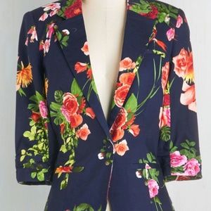 Modcloth Blazer "Fab Floral Blazer" in Size Small